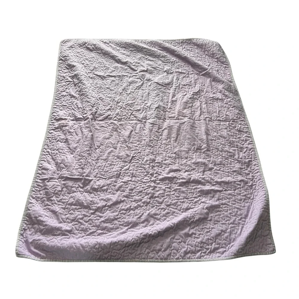 Vintage Handmade Teddy Bear‎ Baby Blanket Quilt Purple Multicolor 52